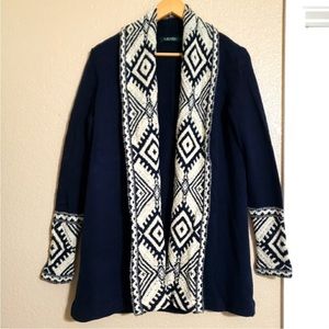 Lauren Ralph Lauren Aztec pattern cardigan EUC!   Size medium